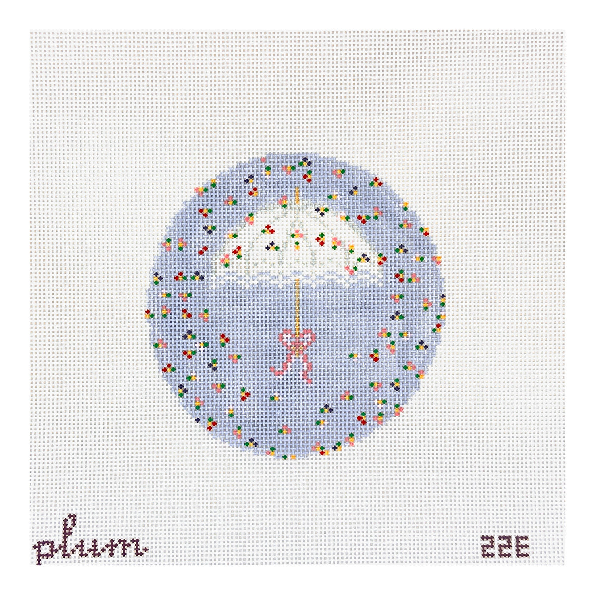 The Plum Stitchery Parasol Needlepoint Canvas