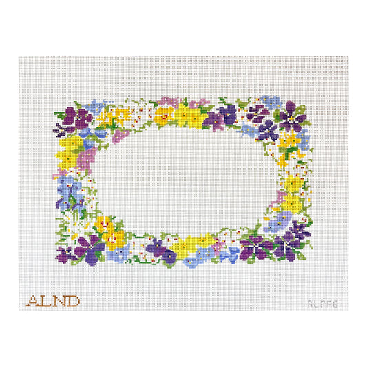 The Plum Stitchery Amy Lewandowski Petite Fleur Needlepoint Canvas - 12.5 x 8.5
