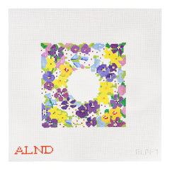 The Plum Stitchery Amy Lewandowski Petite Fleur Needlepoint Canvas - 5.25 square