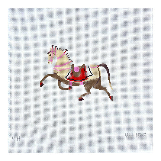 The Plum Stitchery Willa Heart Petite Horse - Eloise Needlepoint Canvas