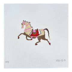 The Plum Stitchery Willa Heart Petite Horse - Eloise Needlepoint Canvas