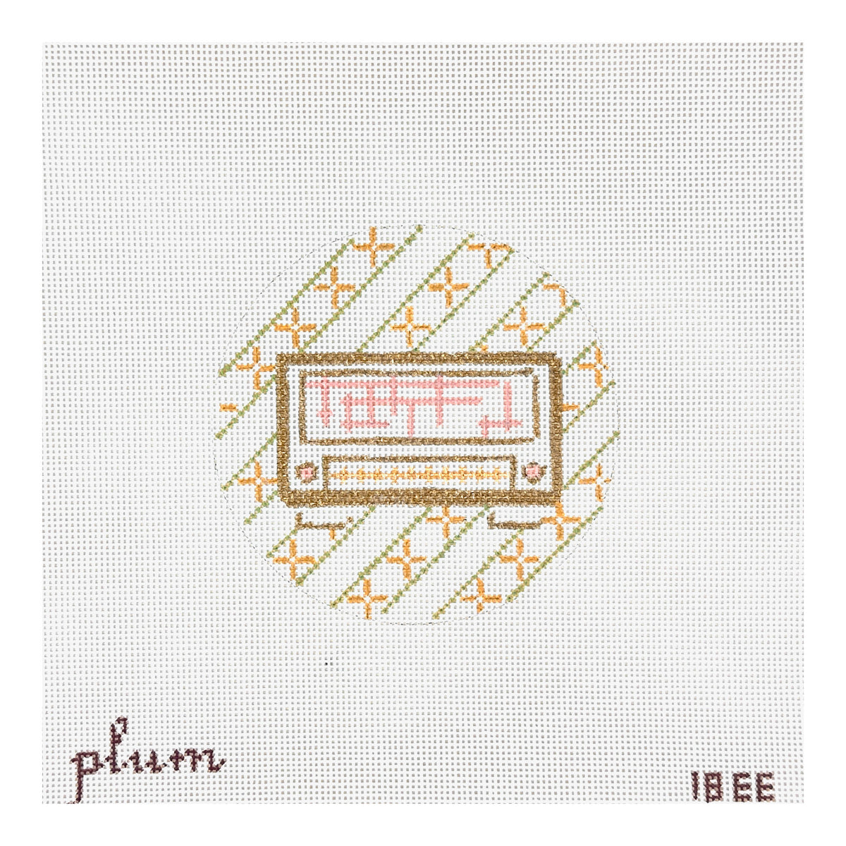 The Plum Stitchery Retro Series - Radio Needlepoint Canvas