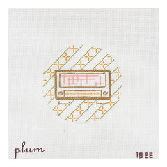 The Plum Stitchery Retro Series - Radio Needlepoint Canvas