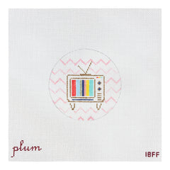 The Plum Stitchery Retro Series - Television Needlepoint Canvas