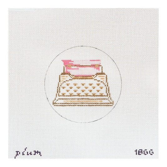 The Plum Stitchery Retro Series - Typewriter Needlepoint Canvas