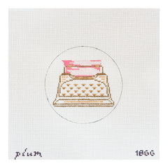 The Plum Stitchery Retro Series - Typewriter Needlepoint Canvas