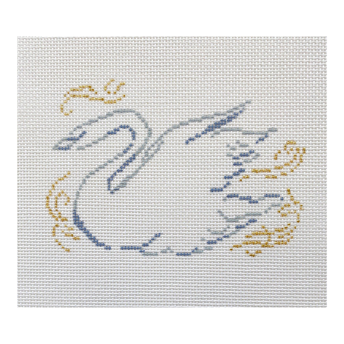 The Plum Stitchery Isla Simpson Swanning Around Ornament Needlepoint Canvas