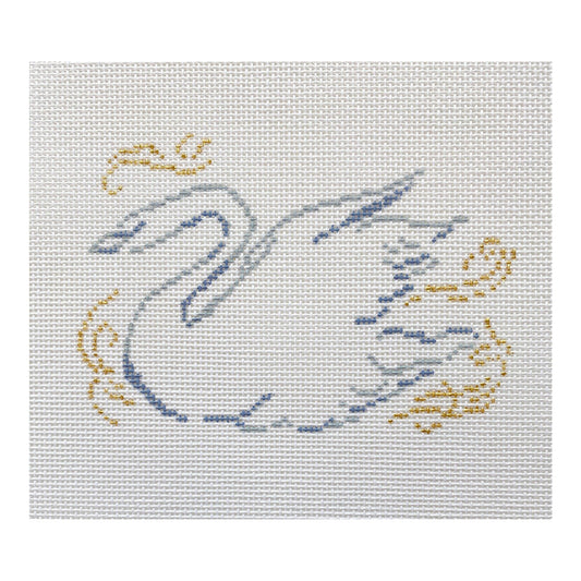 The Plum Stitchery Isla Simpson Swanning Around Ornament Needlepoint Canvas