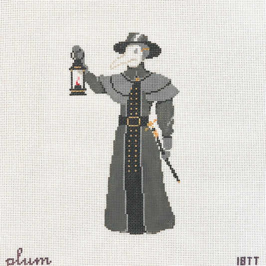The Plum Stitchery The Plague Doctor Needlepoint Canvas