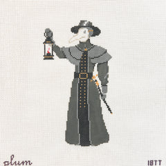 The Plum Stitchery The Plague Doctor Needlepoint Canvas