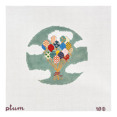 The Plum Stitchery Vintage Circus - Balloons Needlepoint Canvas