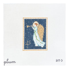 The Plum Stitchery  Vintage Stamp Collection - Angel Needlepoint Canvas