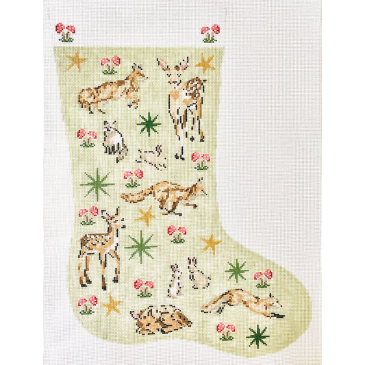 The Plum Stitchery Winter Wonderland Stocking Needlepoint Canvas