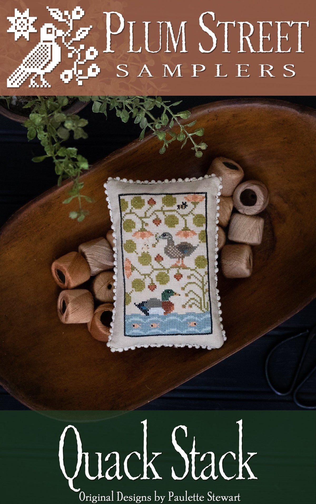 Plum Street Samplers Quack Stack Cross Stitch Pattern