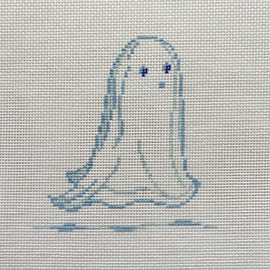 The Plum Stitchery The Boo and White Collection Ghost #1 Needlepoint Canvas