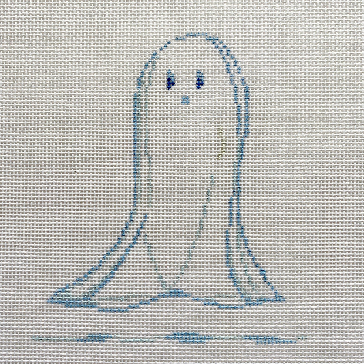 The Plum Stitchery The Boo and White Collection Ghost #3 Needlepoint Canvas