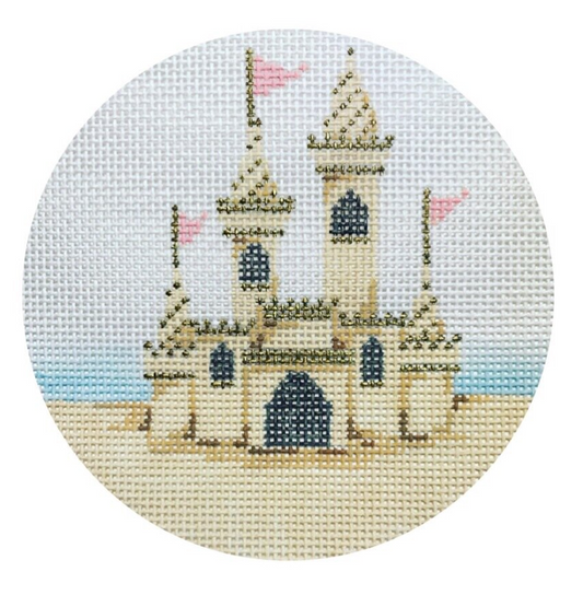 The Plum Stitchery Sandcastle Needlepoint Canvas