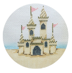 The Plum Stitchery Sandcastle Needlepoint Canvas