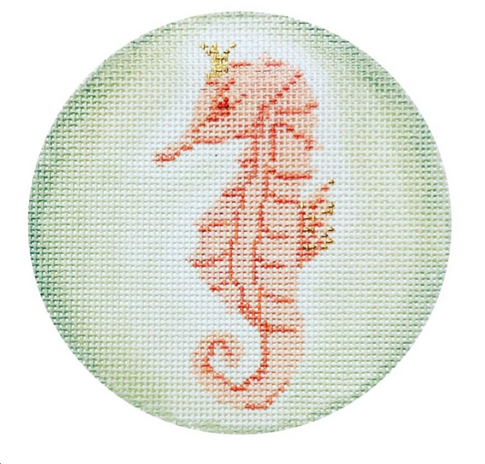 The Plum Stitchery Seahorse Needlepoint Canvas