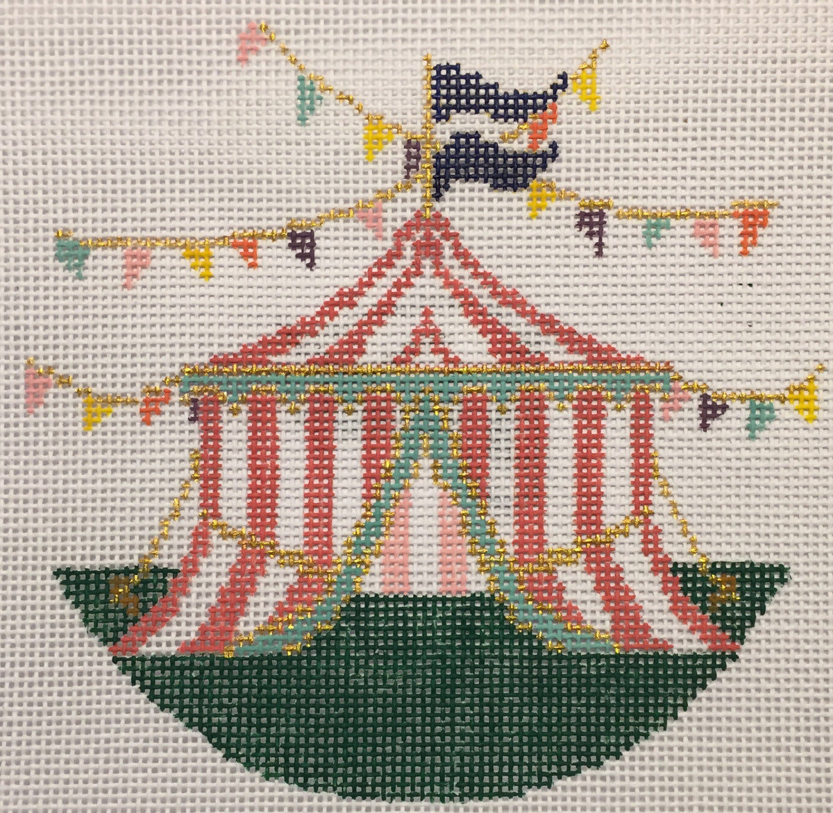 The Plum Stitchery Big Top Tent Needlepoint Canvas