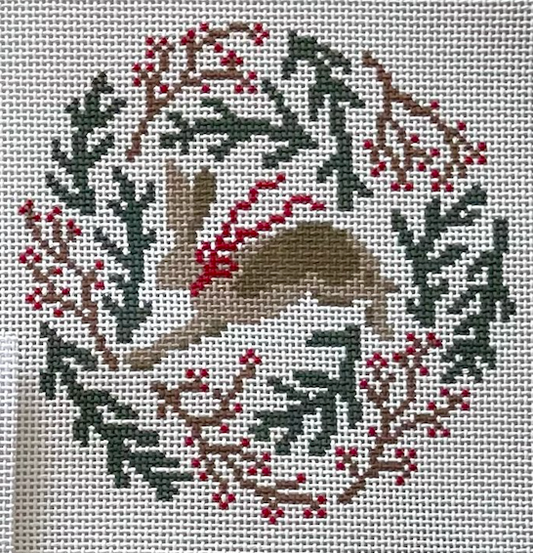 The Plum Stitchery Woodland Collection Hare Needlepoint Canvas
