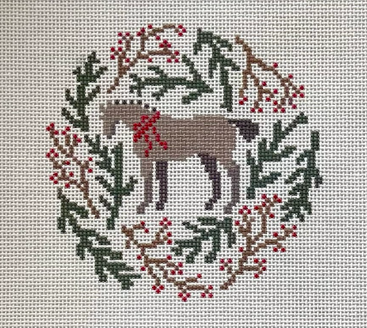 The Plum Stitchery Woodland Collection Horse Needlepoint Canvas
