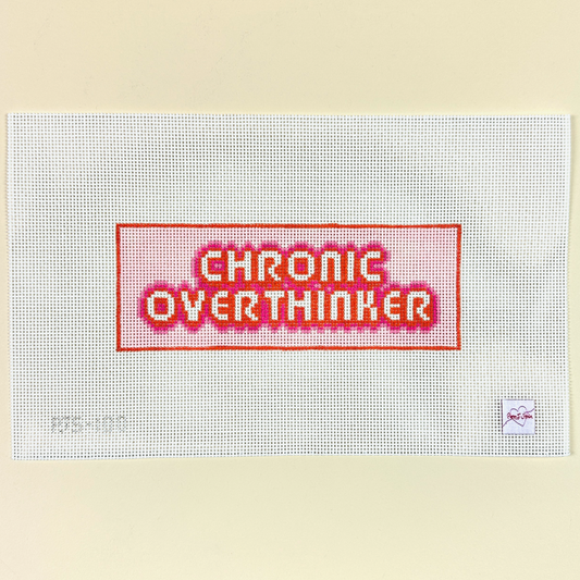 Poppy J Stitches Chronic Overthinker Needlepoint Canvas