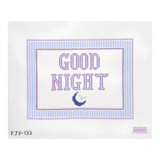 Poppy J Stitches Good Night Needlepoint Canvas
