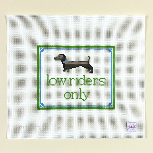 Poppy J Stitches Low Riders Only Needlepoint Canvas