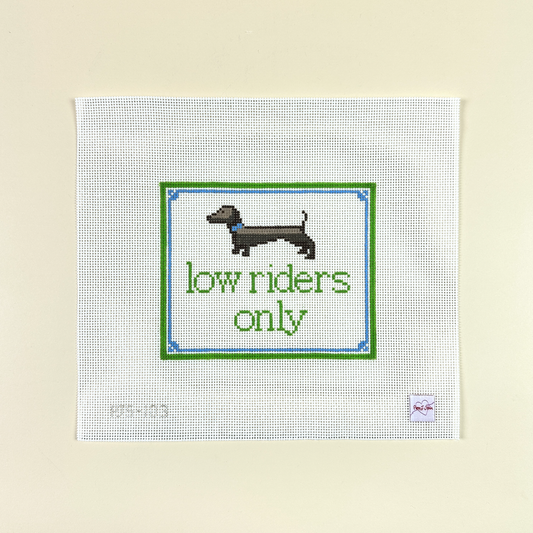 Poppy J Stitches Low Riders Only Needlepoint Canvas