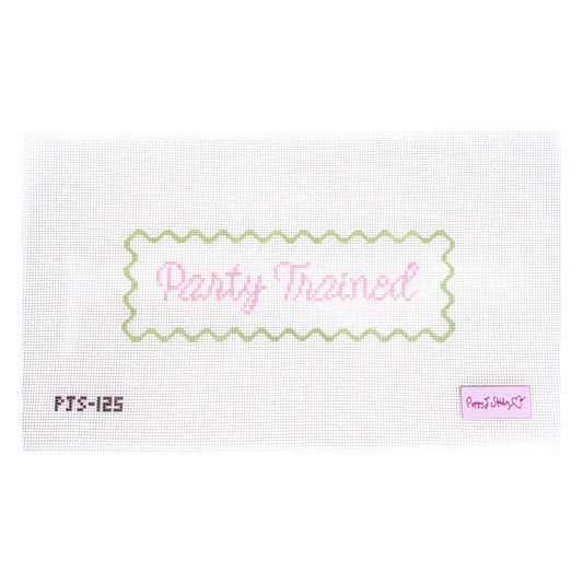Poppy J Stitches Party Trained Needlepoint Canvas