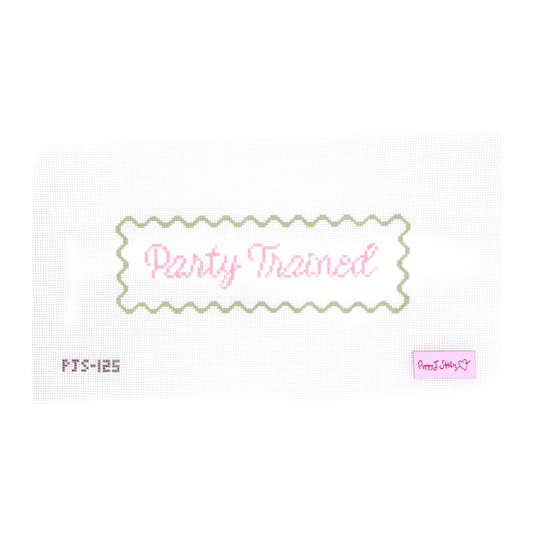 Poppy J Stitches Party Trained Needlepoint Canvas
