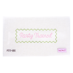 Poppy J Stitches Party Trained Needlepoint Canvas