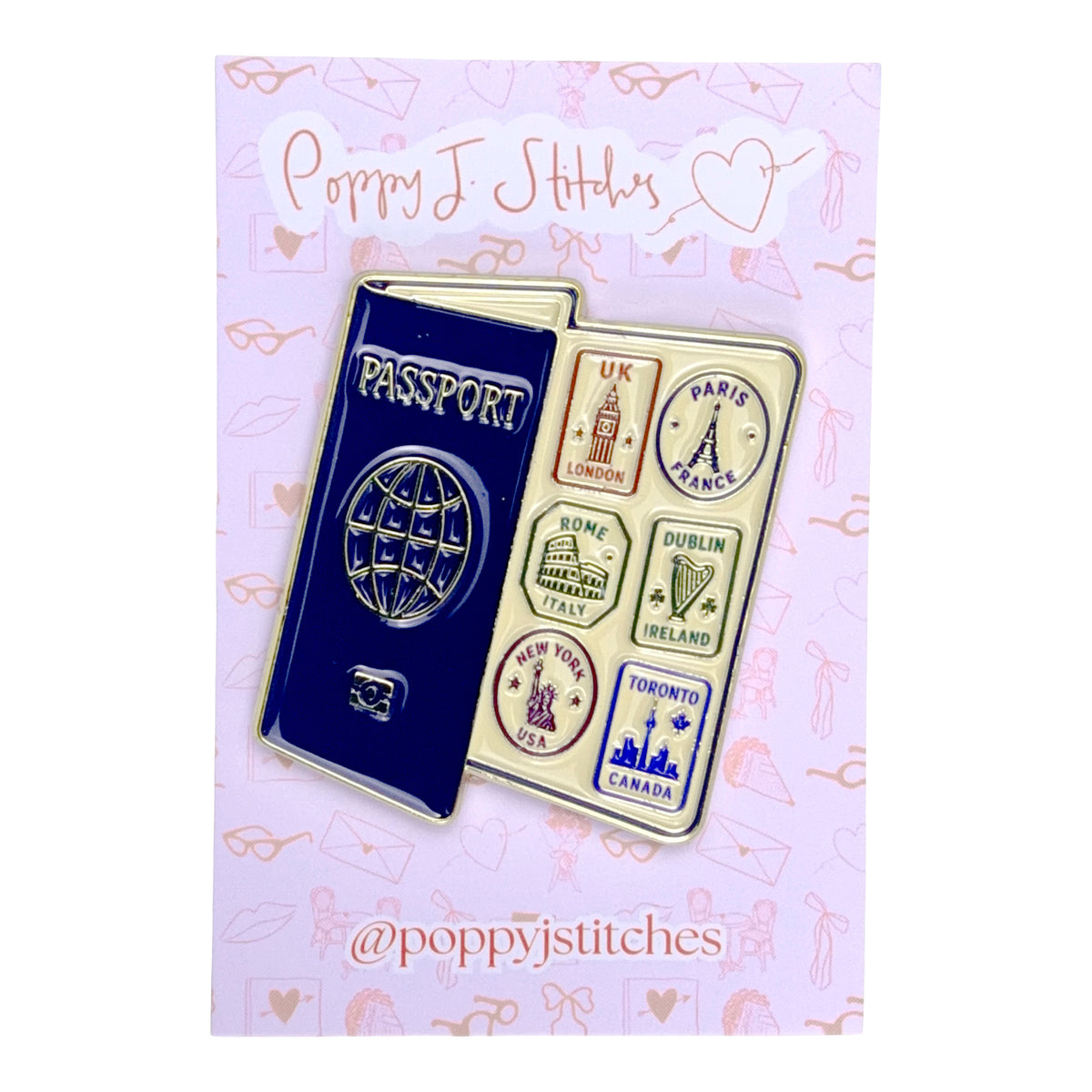 Poppy J Stitches Passport Needle Minder