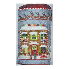 Praiseworthy Stitches Gingerbread Cottage Drum Cross Stitch Pattern