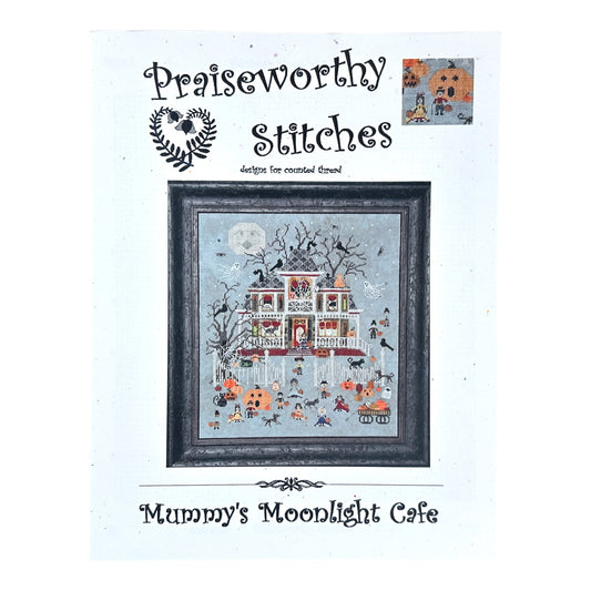 Praiseworthy Stitches Mummy's Moonlight Cafe Cross Stitch Pattern