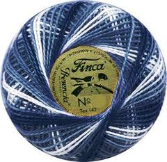 Presencia Perle Cotton Size 5 - 9705 Variegated Royal Blue