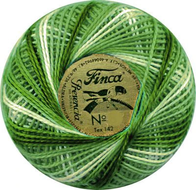 Presencia Perle Cotton Size 5 - 9850 Variegated Yellow Green