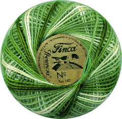 Presencia Perle Cotton Size 5 - 9850 Variegated Yellow Green