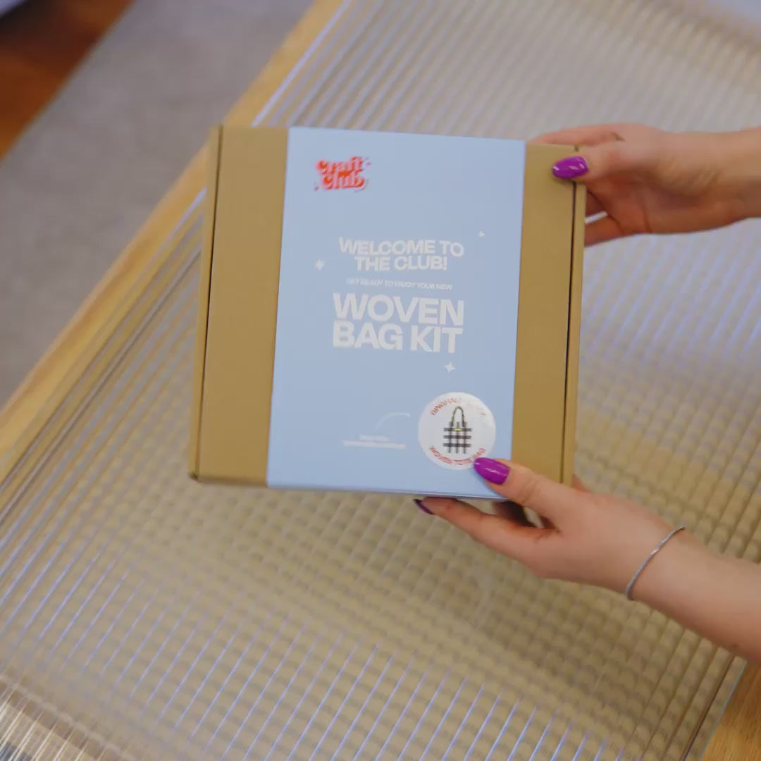 Craft Club Pink and Red Wavey Stitched Tote Bag Kit