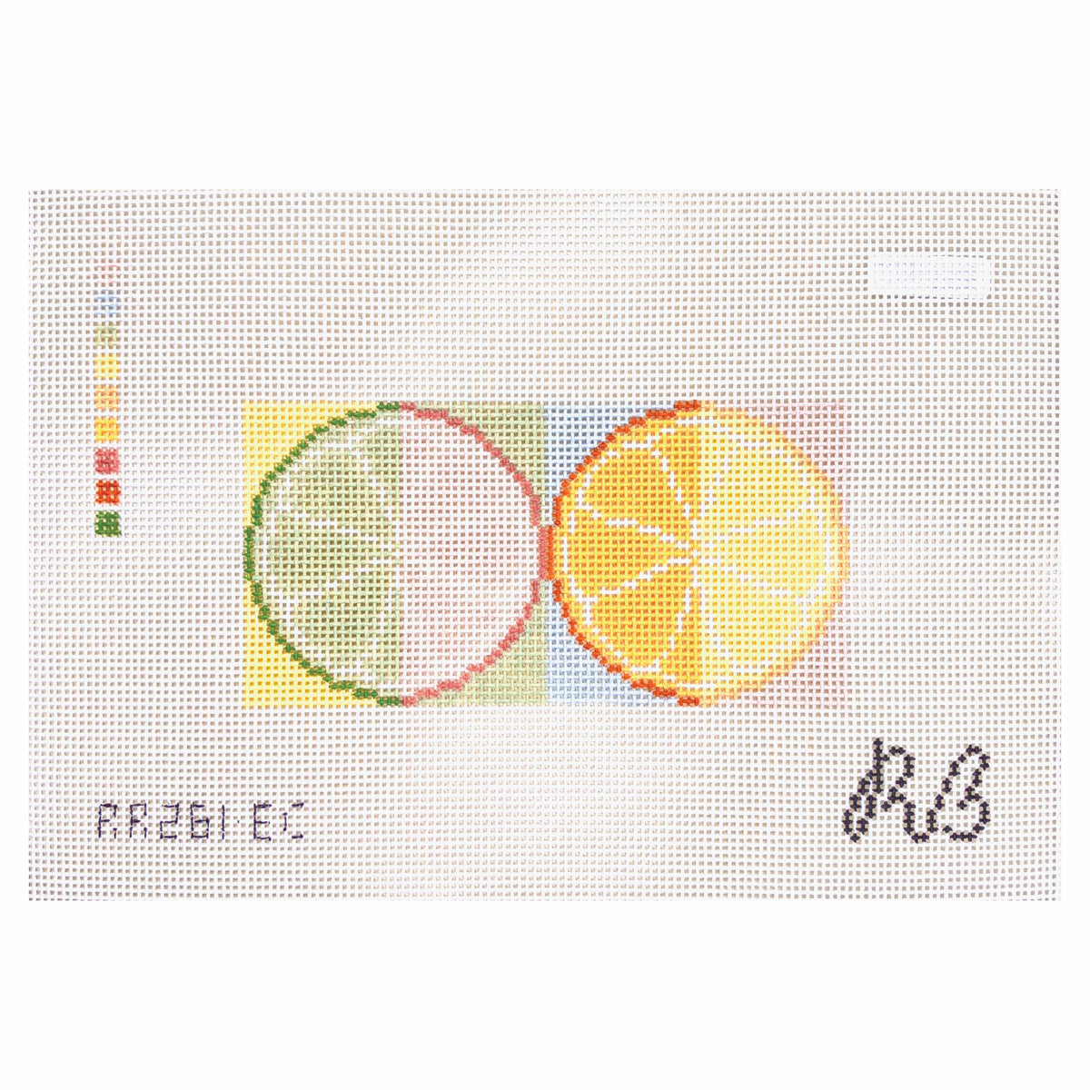 Rachel Barri Citrus Slice Insert Needlepoint Canvas