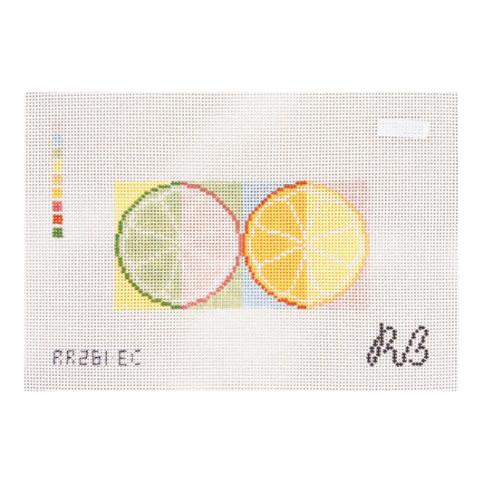 Rachel Barri Citrus Slice Insert Needlepoint Canvas