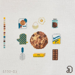 Rachel Barri Cookies Grid Needlepoint Canvas