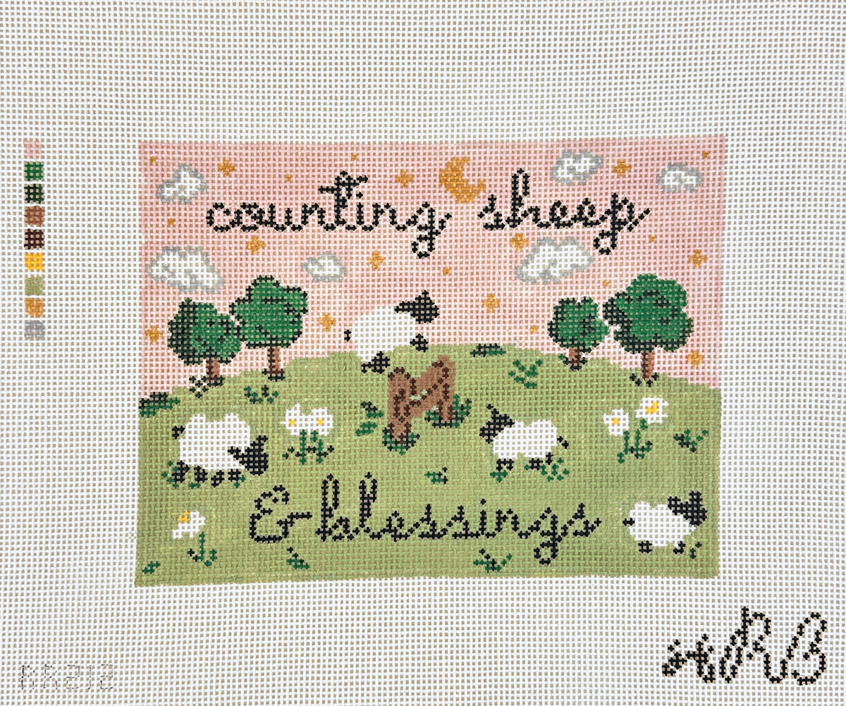 Rachel Barri Counting Sheep & Blessings Needlepoint Canvas