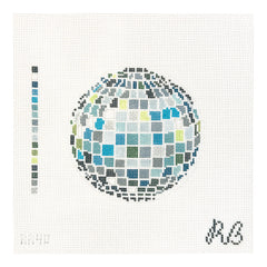 Rachel Barri Disco Ball Needlepoint Canvas - Cool Tones