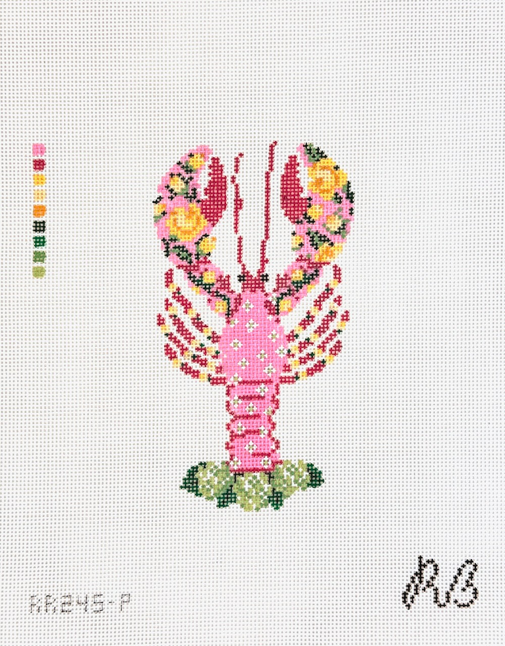 Rachel Barri Lola the Lobster Needlepoint Canvas