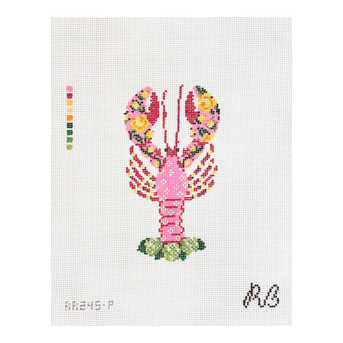 Rachel Barri Lola the Lobster Needlepoint Canvas
