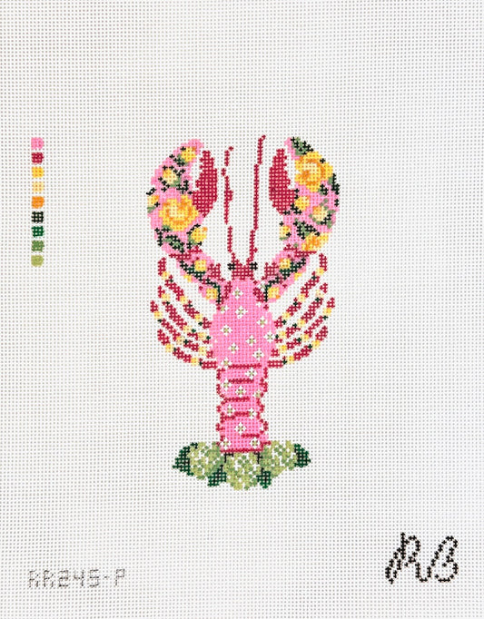 Rachel Barri Lola the Lobster Needlepoint Canvas