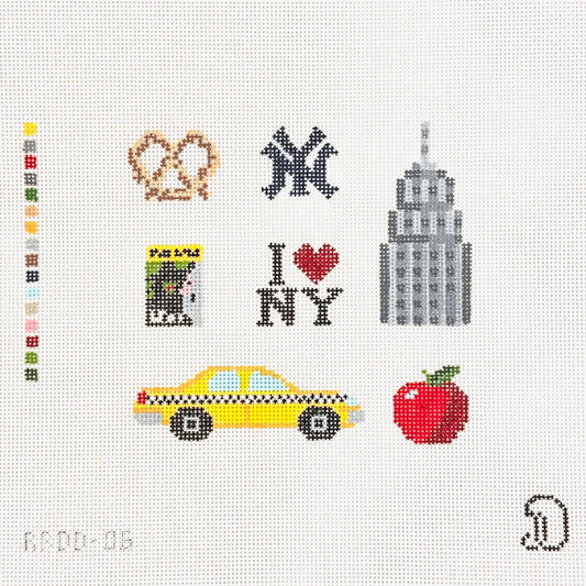 Rachel Barri NYC Grid Needlepoint Canvas