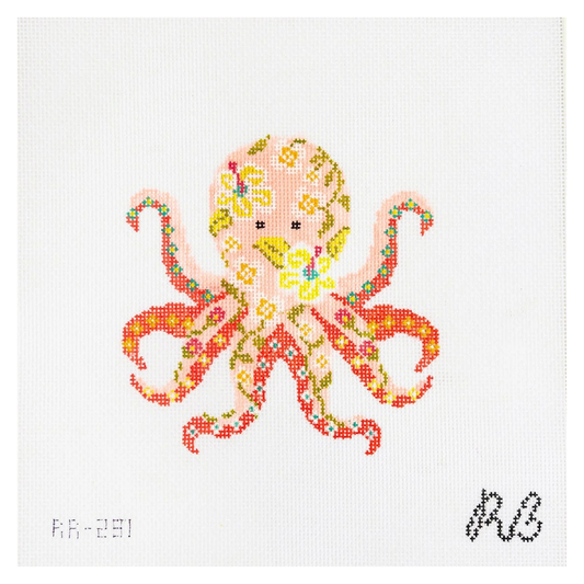 Rachel Barri Opal the Octopus Needlepoint Canvas